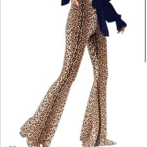 Cheetah Bell Bottom Pants